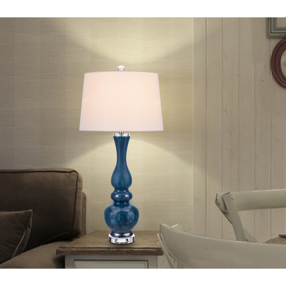 Paimio 32" Height Deep Blue Glass Table Lamp