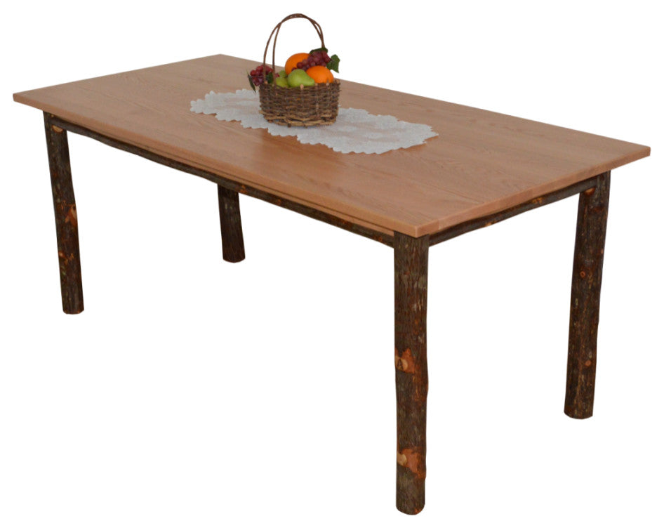 Hickory Farm Table, Natural Finish, 6 Foot