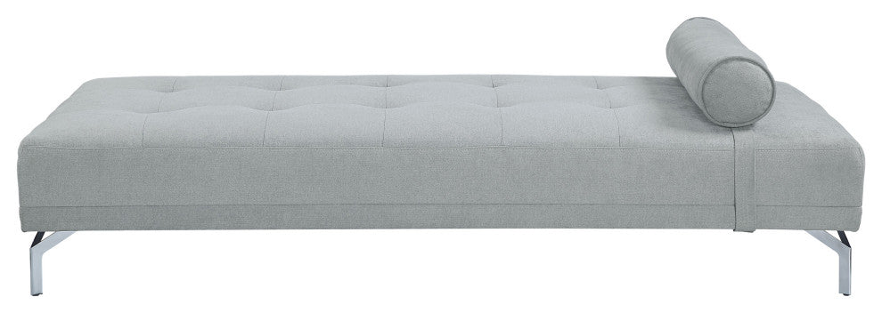 ACME Quenti Sofa Bed With Pillow, Gray Melange Velvet
