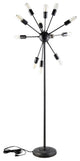 Modern Urban Contemporary Floor Lamp, Black Steel