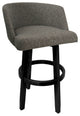 Swivel Counter Metal Bar Stool 26", 30" Extra Tall 34" - Joey - Vivian Base, Mojave Grey - Black, 34"