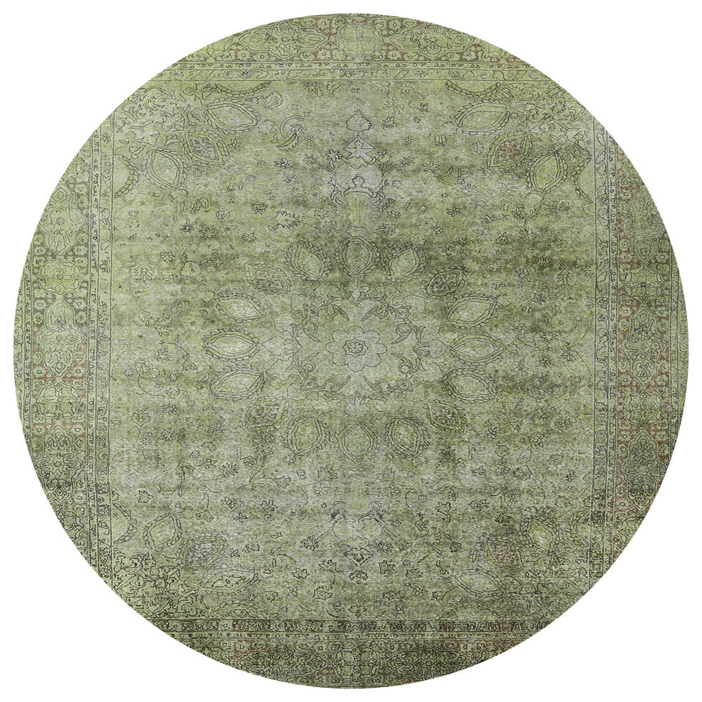 Ahgly Company Indoor Round Mid-Century Modern Area Rugs, 8' Round
