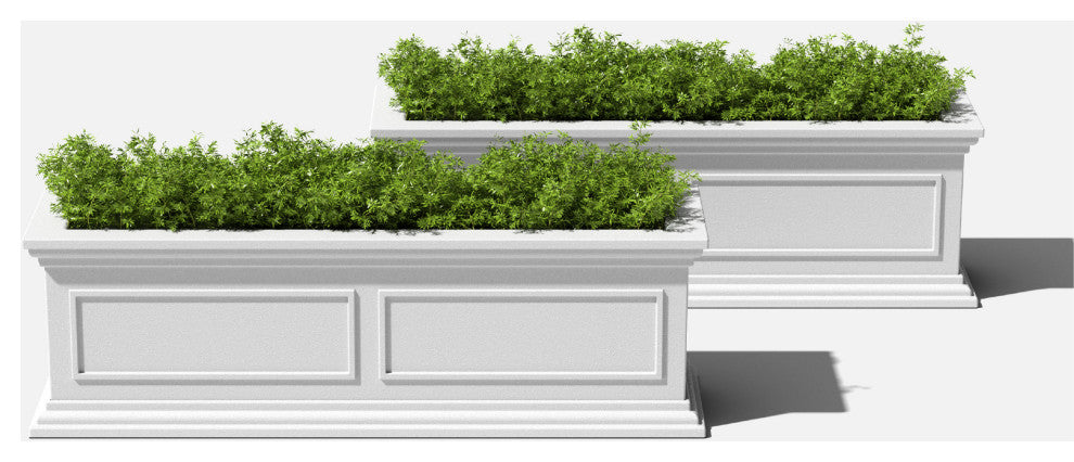 Brixton Planter Box, 36", White, 2 Pack