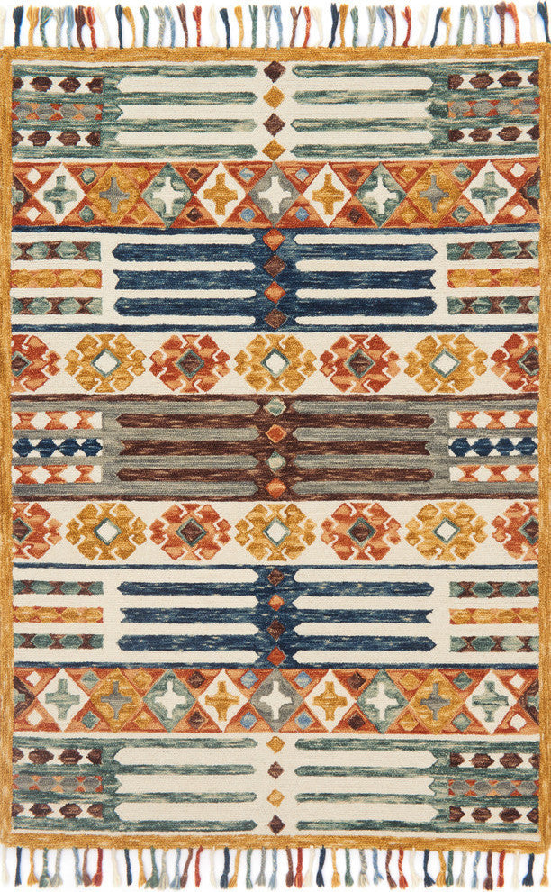 Orange Gold  Hand Hooked Zharah Area Rug by Loloi, 3'6"x5'6"