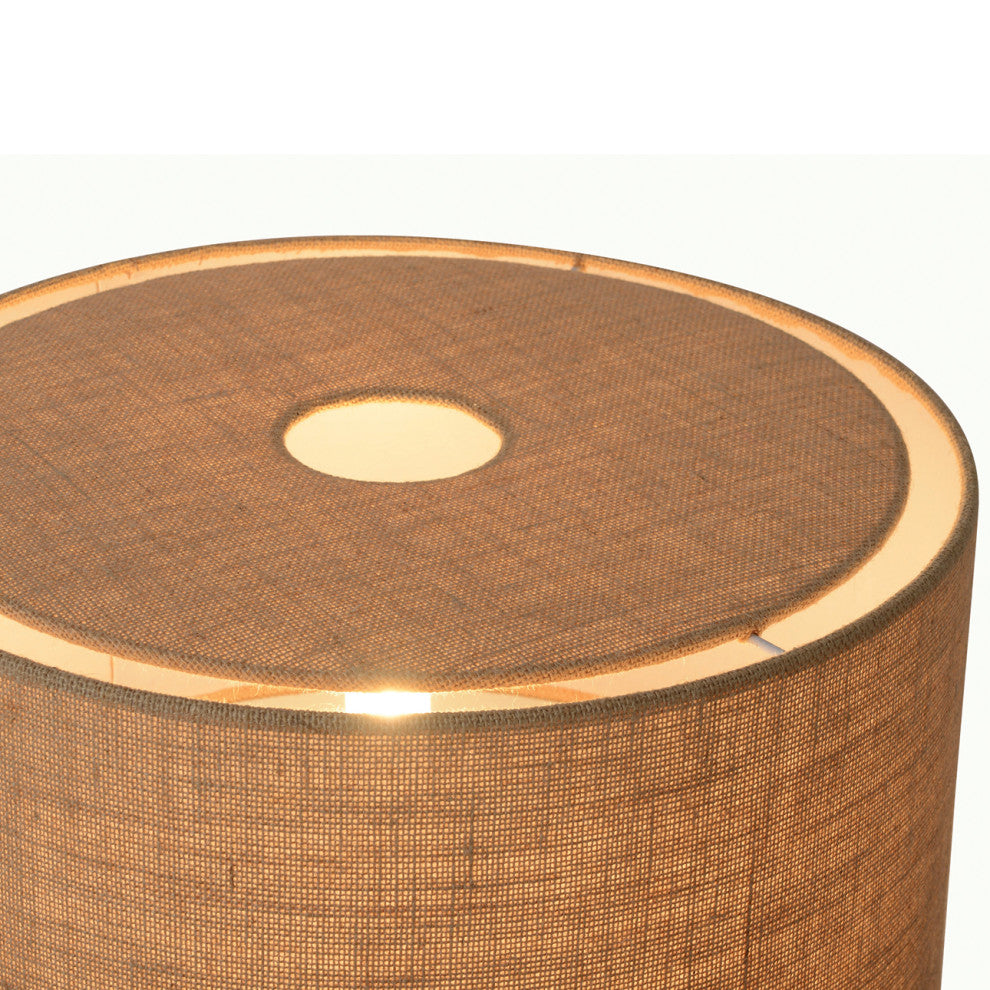 Moonlight Table Lamp - Woven Burlap Shade, Dimmer Switch