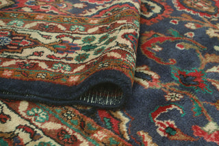 Fine Vintage Distressed Ligia Navy/Beige Rug, 6'11x9'10