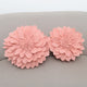 Felt Flower Design Throw Pillow, 16"x16", Rose