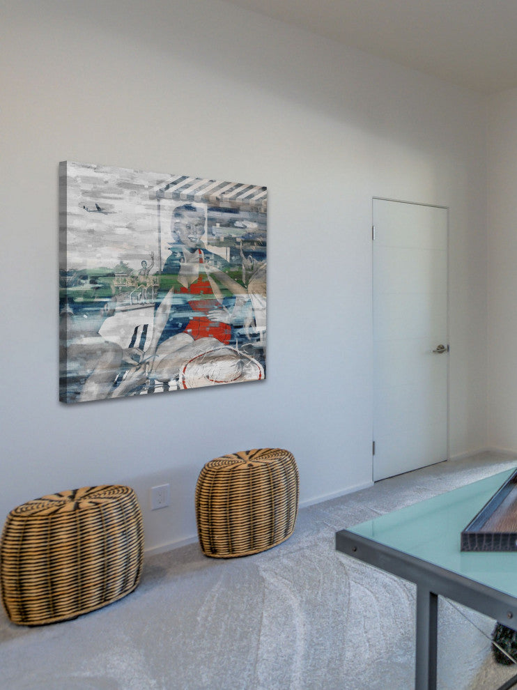 "Beach Babe" Print on Canvas, 48"x48"
