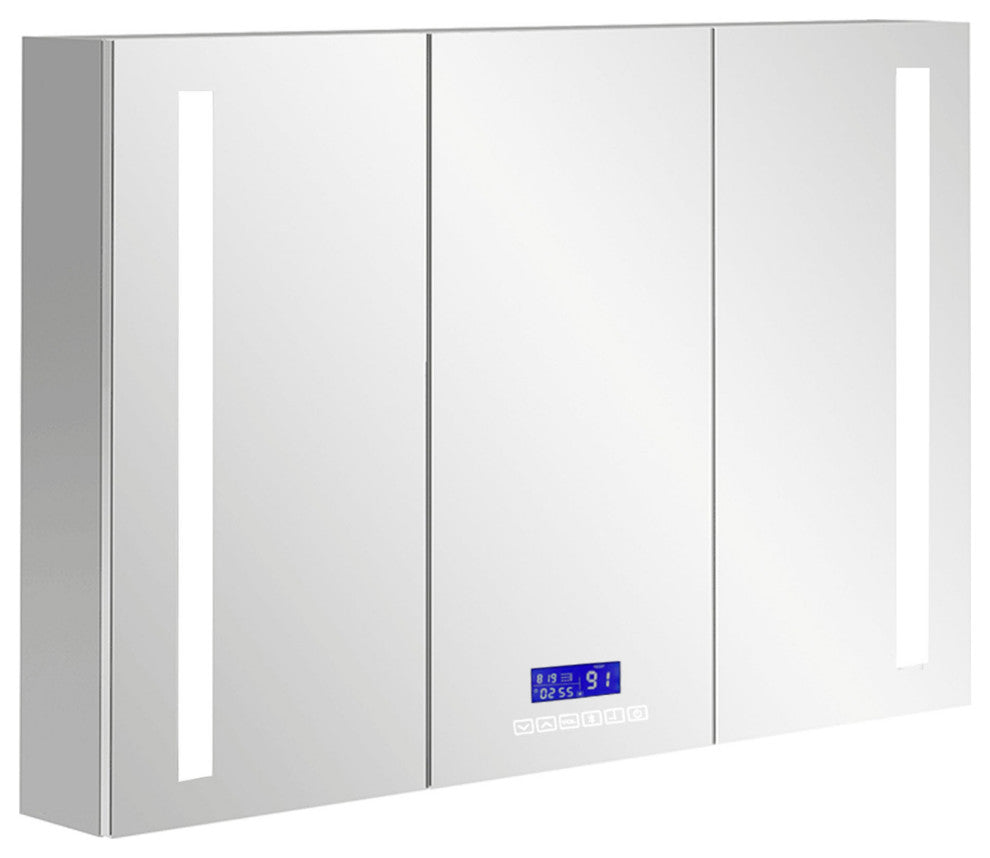 ALFI brand 42" x 28" Triple Door LED Light Bluetooth Medicine Cabinet