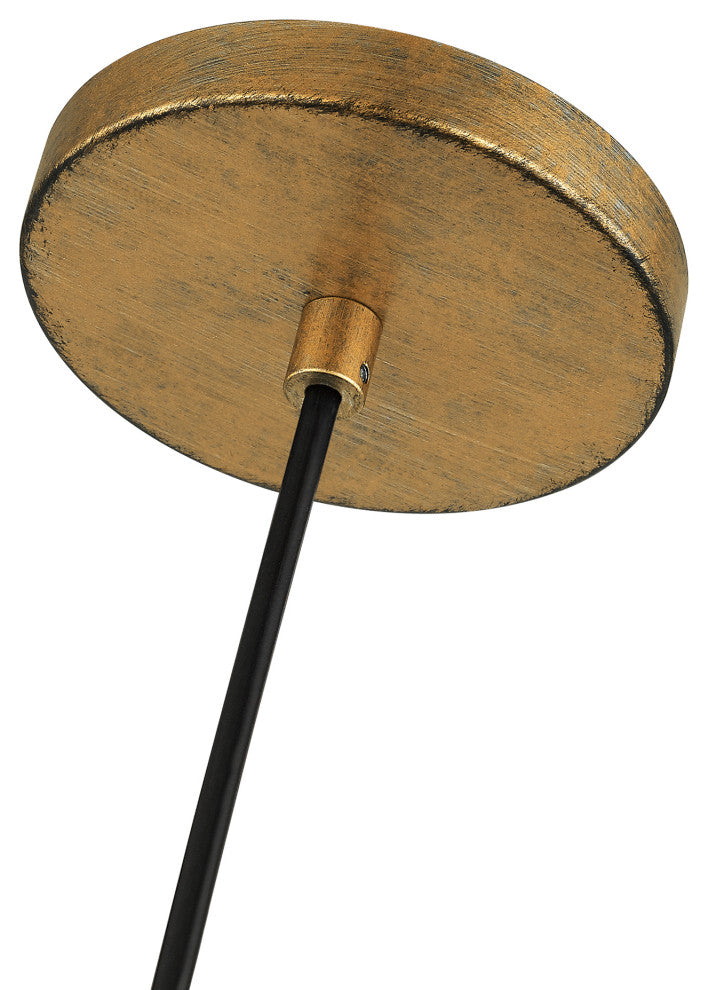 Bellingham 1-Light Antique Gold Leaf Mini Pendant