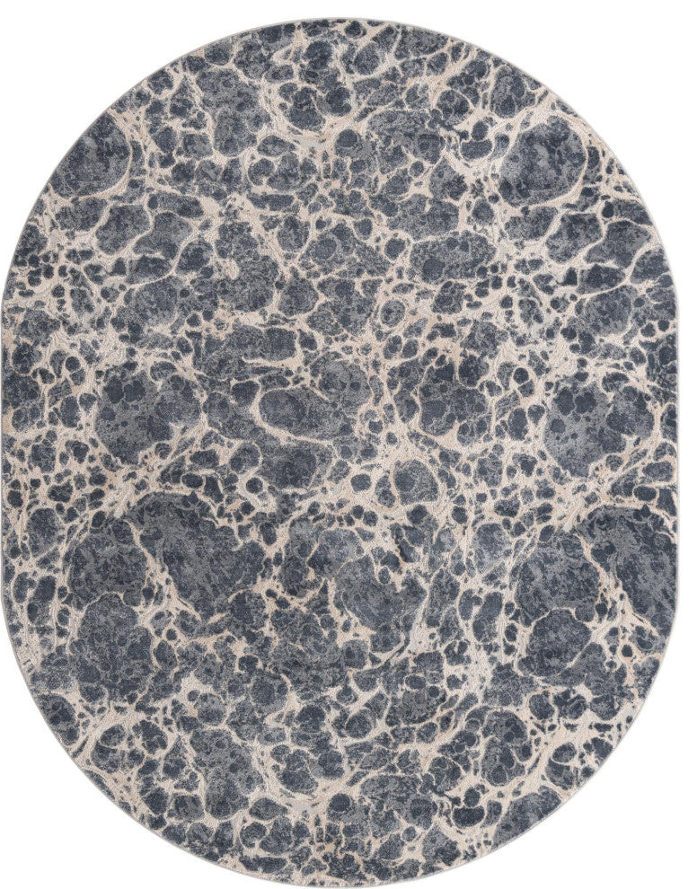 Unique Loom Oasis Breeze Area Rug, Gray, 8' 0 X 10' 0 Oval