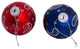 80MM Bandana Style Glass Ball Ornaments, 6-Piece Set