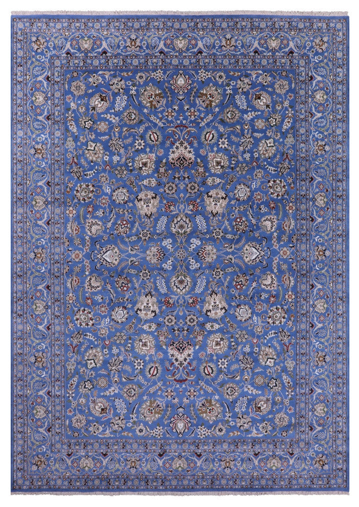 10' 0" X 14' 3" Persian Nain Hand Knotted Wool & Silk Rug - Q14881