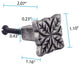 Flower Iron Cabinet Knob Pewter Finish Cabinet Hardware Pack of 4