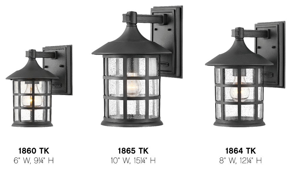 Freeport 1-Light Outdoor Wall Mount in Textured Black