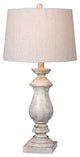 29.5" Resin Table Lamp, White