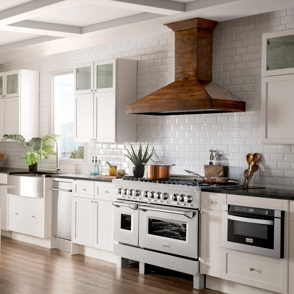 ZLINE 48" Dual Fuel Range With Griddle and Brass Burners