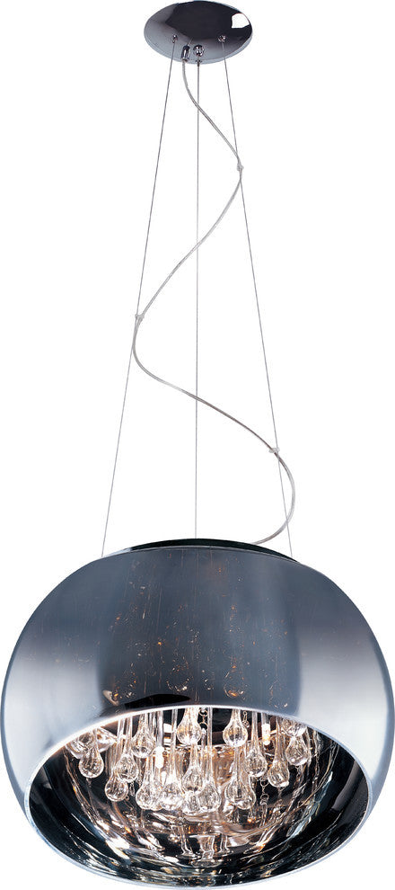 Sense, Single Pendant, Polished Chrome, 15.75", Mirror Chrome