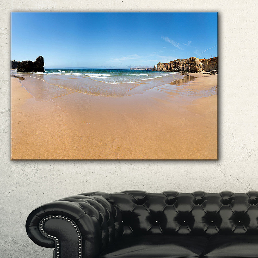 "Calm Sandy Coastline Panorama" Oversized Beach Wall Art, 40"x30"