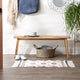 Gray And Blush Printed Off-White Hand-Loomed Shag Rug 2x3 ft.