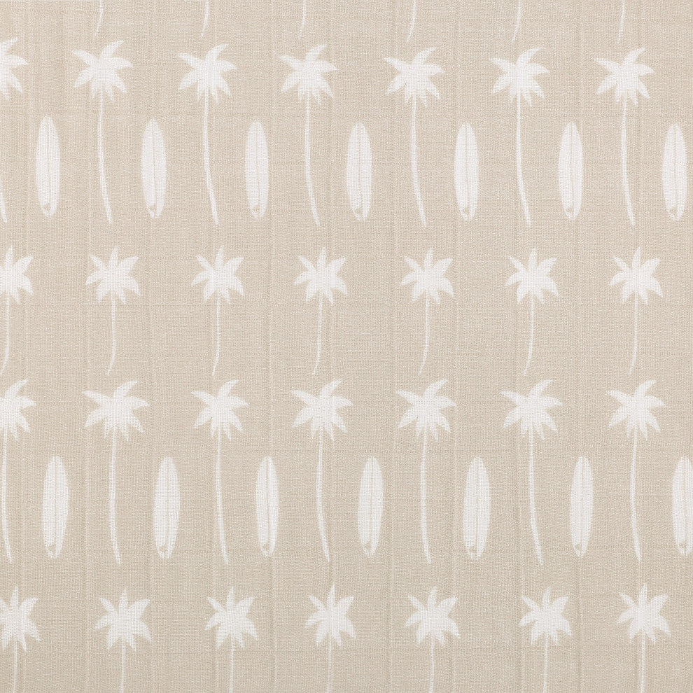Mini Crib Sheet, GOTS Certified Organic Muslin Cotton, Beach Bum