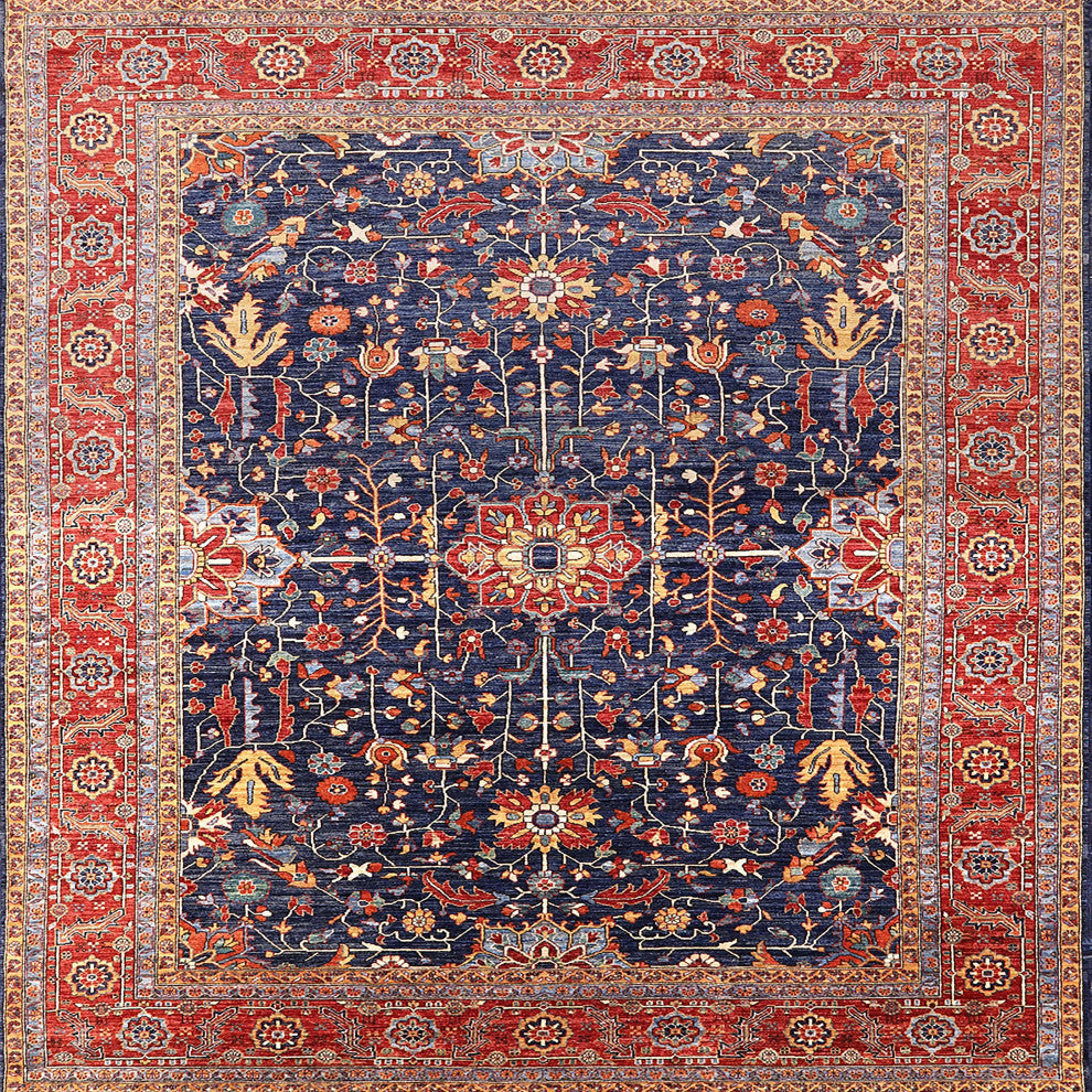 Ahgly Company Indoor Square Mid-Century Modern Area Rugs, 5' Square