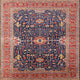 Ahgly Company Indoor Square Mid-Century Modern Area Rugs, 5' Square