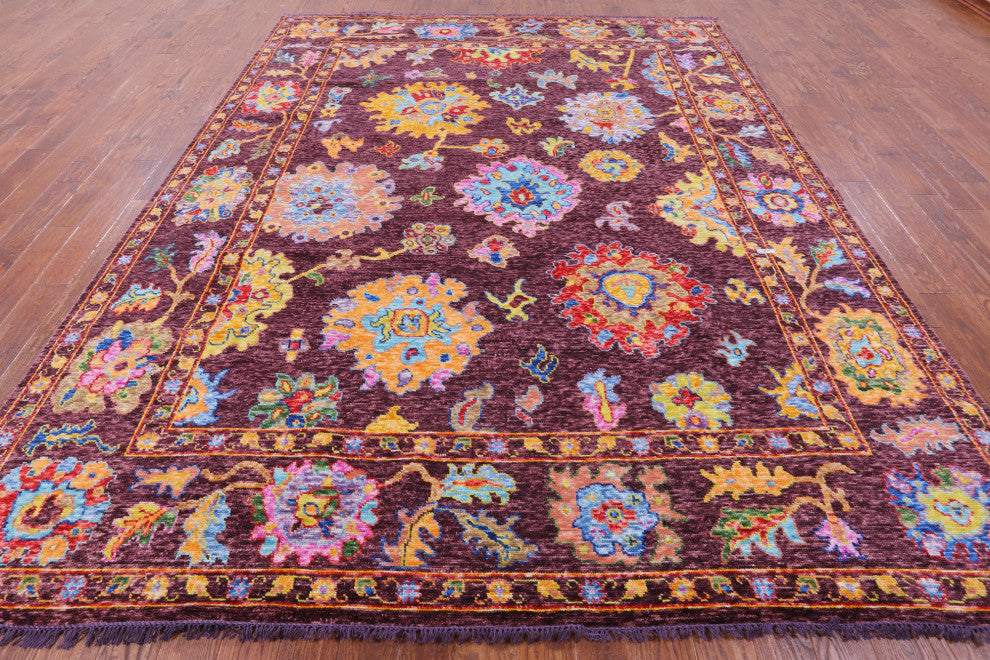 Handmade Turkish Oushak Wool Rug 9' 3" X 11' 11" - Q16077