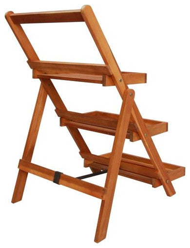 Vidaxl 3-Tier Plant Stand 19.7"x24.8"x31.5" Solid Acacia Wood