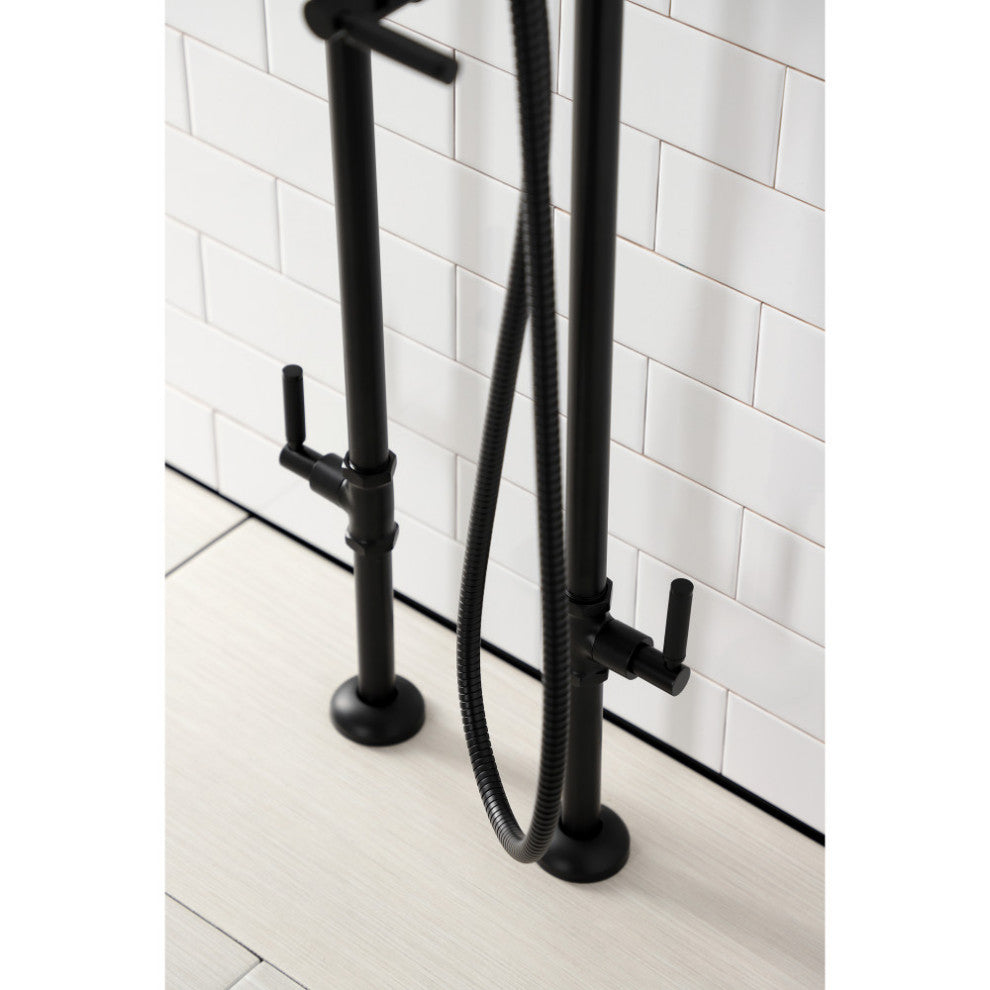 CCK8100DKL Freestanding Tub Faucet With Supply Line, Stop Valve, Matte Black