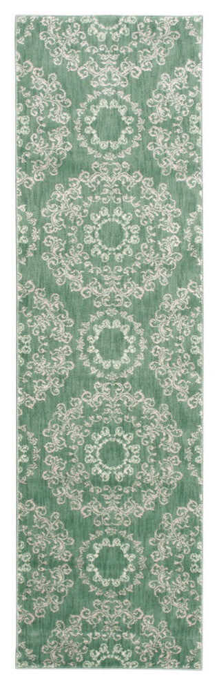 NOURISON TRANQUILITY LIGHT GREEN AREA RUG