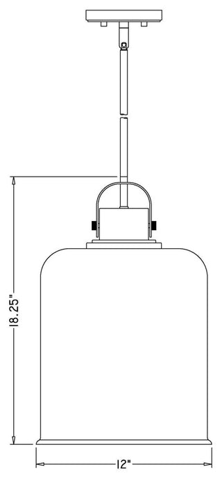 Zlite 340P12-HG 1-Light Pendant, Clear Seeded