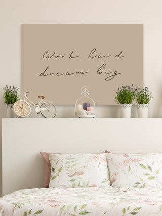 "Work and Dream Big" Painting Print on Wrapped Canvas, 60x40