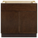 Vanity Art Birch Plywood Single Base Storage Cabinet, Brown, 33"