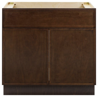 Vanity Art Birch Plywood Single Base Storage Cabinet, Brown, 33"