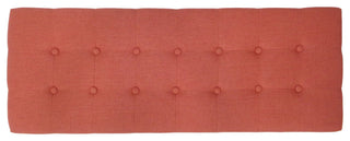 GDF Studio Flora Mid-Century Tufted Fabric Ottoman, Coral