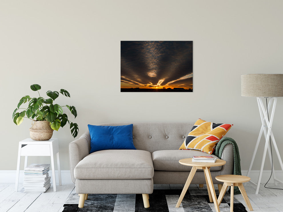Sunset Indian River Inlet Coastal Landscape Canvas Wall Art Print, 24" X 36"