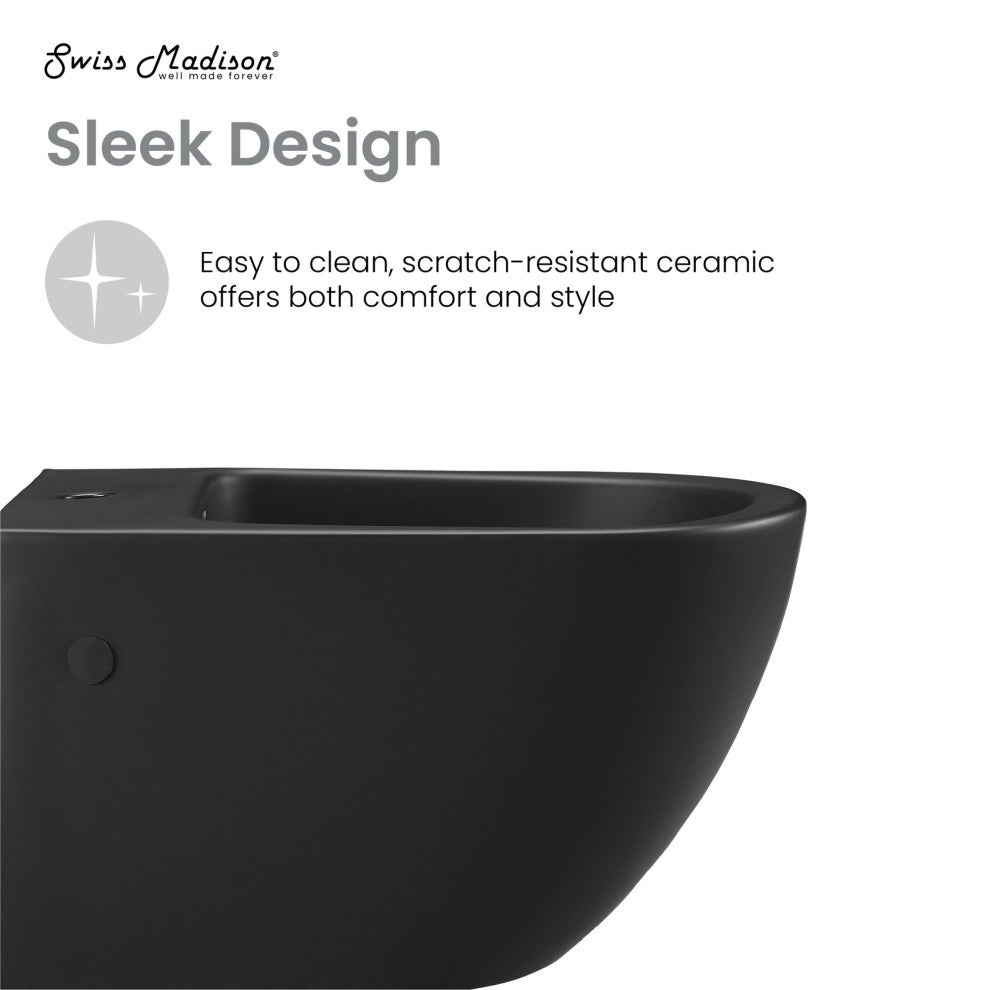 Swiss Madison SM-BD226 St. Tropez Wall Mounted Bidet - White