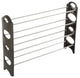 Everyday Home 4 Tier Stackable Shoe Rack 16 Pair Capacity, Black