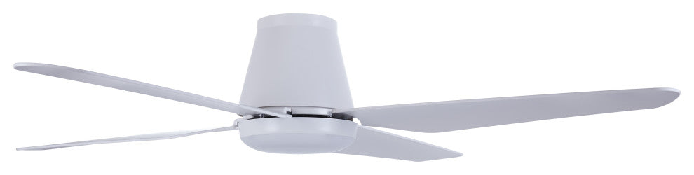 Lucci Air Aria Hugger 52" CTC Light With Remote Ceiling Fan, White