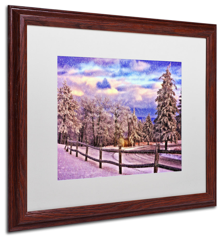 Lois Bryan 'On Top of Old Blue Knob' Art, Wood Frame, White Matte, 20"x16"