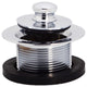 Illusionary Overflow 12" & 4" Sch. 40 PVC Bath Waste and Overflow Lift, Polished Chrome