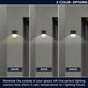 Luxrite Outdoor LED Black and Gold Wall Sconce 3CCT 6" IP65 ETL Listed