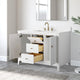 Vanity Art Bathroom Vanity with Engineered Marble Top and Sink, White, 48", Golden Brushed