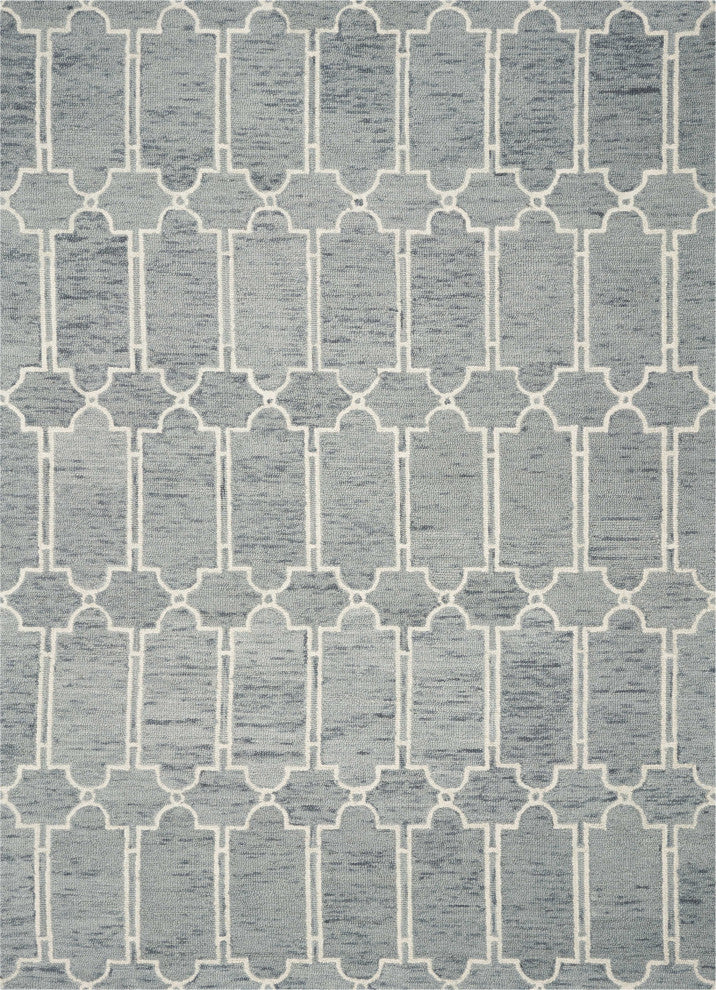 9' X 12'  Wool Blue Area Rug