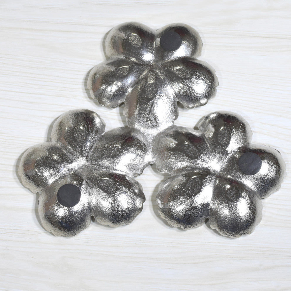 Handmade Decorative Silver Aluminium Tray, Silver Color Coated