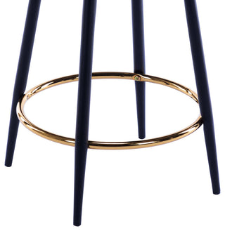 Minimalist Round Bar Stools, Darkgreen-Bronzing, 24 Inch