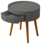 Gewnee Drawer Bedside Table Bedside Table Sofa Side Coffee Table, Gray