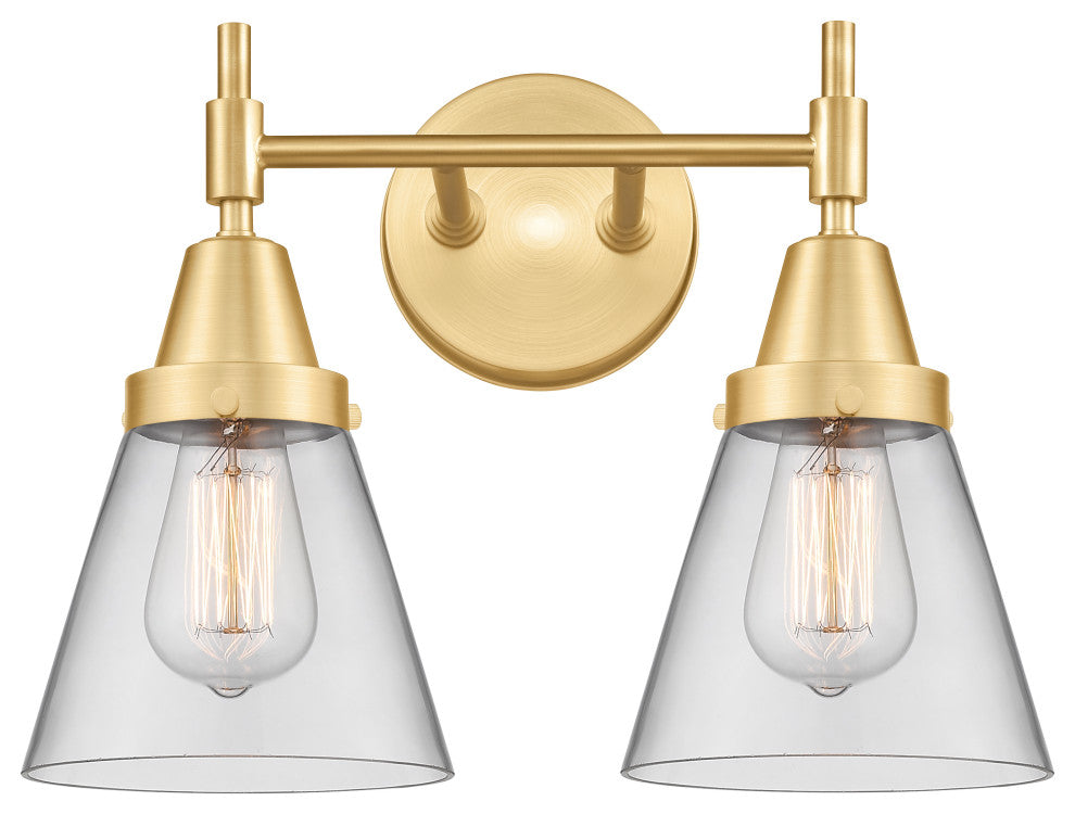 Innovations 447-2W-SG-G62-LED 2-Light Bath Vanity Light, Satin Gold