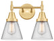 Innovations 447-2W-SG-G62-LED 2-Light Bath Vanity Light, Satin Gold
